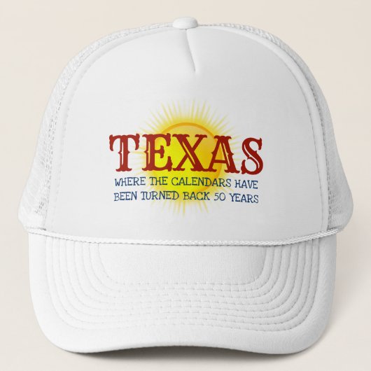 Red State Texas gaat 50 jaar terug Trucker Hat Trucker Pet (Voorkant)