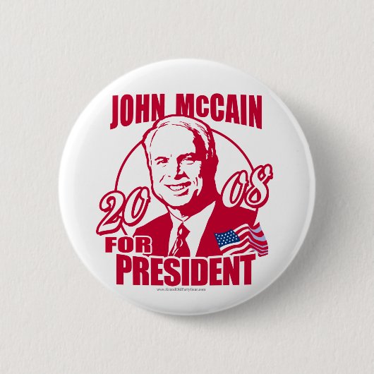 Red States McCain Button (Voorkant)