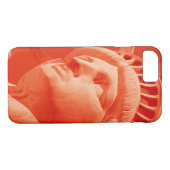 Red Statue of Liberty Barely There iPhone 7 Hoesje (Achterkant (Horizontaal))
