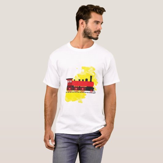 Red Steam Engine T-shirt (Voorkant volledig)