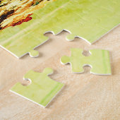 Red Steam locomotief trein Legpuzzel (Zijkant)