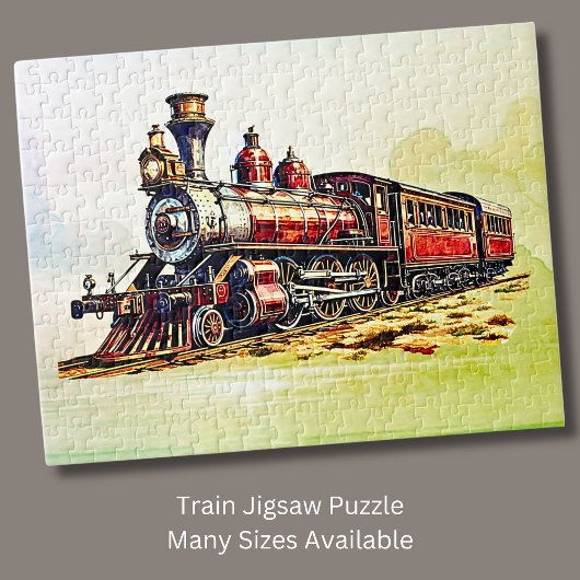 Red Steam locomotief trein Legpuzzel