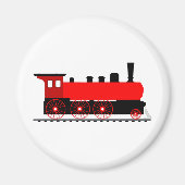 Red Steam Train Magneet (Voorkant)