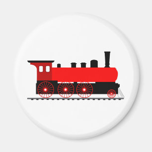Red Steam Train Magneet