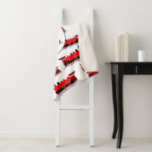 Red Steam Train Pattern Gepersonaliseerd naam Sherpa Deken (In situ)