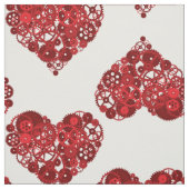 Red Steampunk Hearts Stof (Swatch)