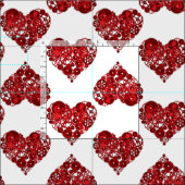 Red Steampunk Hearts Stof (Delen)