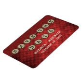 Red Steampunk Keys opslaan de datum Flexi Magnet Magneet (Linkerzijde)