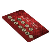 Red Steampunk Keys opslaan de datum Flexi Magnet Magneet (Rechterzijde)