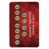 Red Steampunk Keys opslaan de datum Flexi Magnet Magneet (Verticaal)