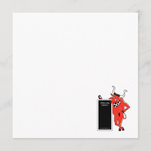 Red Steer Chalkboard menu (Voorkant)