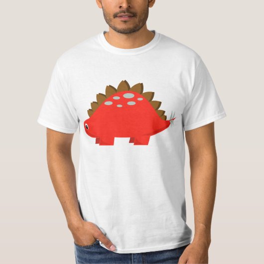 Red Stegosaurus T-shirt (Voorkant)