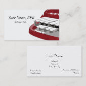 Red Steno Machine Court Reporter Visitekaartjes (Voorkant / Achterkant)