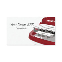 Red Steno Machine Court Reporter Visitekaartjes