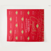 Red Step and repeat Graduation Backdrop ba Wandkleed (Voorkant (horizontaal))