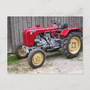 Red Steyr Tractor T84 Briefkaart