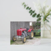 Red Steyr Tractor T84 Briefkaart (Staand voorkant)