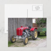 Red Steyr Tractor T84 Briefkaart (Voorkant / Achterkant)