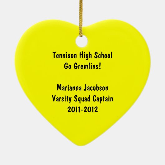 Red Stick Figuur Cheerleader Ornament (Achterkant)