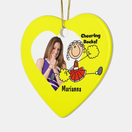 Red Stick Figuur Cheerleader Ornament (Links)