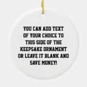 Red Stick Figuur Football Player Photo Ornament (Achterkant)