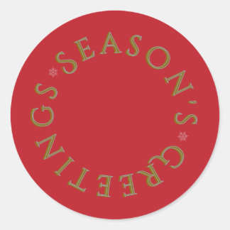 Red Sticker- Gold Typography Ronde Sticker