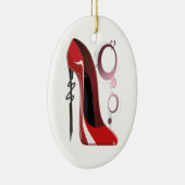 Red Stiletto Shoe Art en Bangles Keramisch Ornament (Rechts)