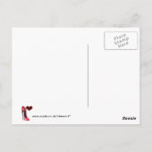 Red Stiletto Shoe en 3D Heart Briefkaart (Achterkant)