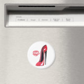 Red Stiletto Shoe en Kiss Magneet (Insitu (Vaatwasser))