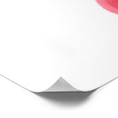 Red Stiletto Shoe en Red Lips Art Poster (Hoek)