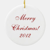 Red Stiletto Shoe Wreath Custom kerstsiered Keramisch Ornament (Achterkant)