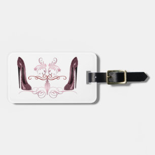 Red Stiletto Shoe's Art Bagagelabel