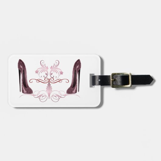 Red Stiletto Shoe's Art Bagagelabel (Voorkant horizontaal)