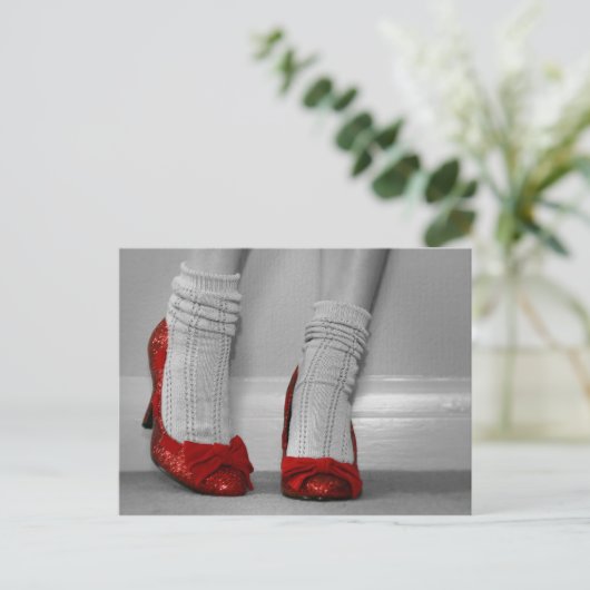 Red Stilettos Briefkaart (Staand voorkant)
