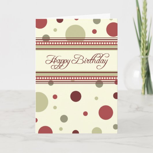 Red Stippen Business van de Kaart van de Verjaarda (Voorkant)