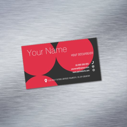 RED STIPPEN Collectie Visitekaartje Magnet Magnetisch Visitekaartje (Voorbeeld)