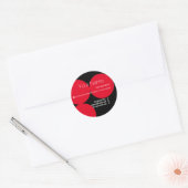 RED STIPPEN Collectie Visitekaartje Round Sticker (Envelop)