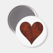 Red Stone Heart Magneet (Voorkant / Achterkant)
