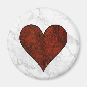 Red Stone Heart Magneet