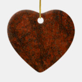 Red Stone Heart Print Keramisch Ornament (Achterkant)