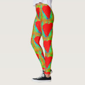 Red Stone Hearts Green Leggings (Links)