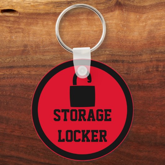 Red Storage Space Locker Sleutelhanger (Voorkant)