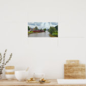 Red Storehouses, Porvoo, Finland Poster (Keuken)