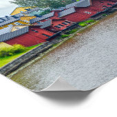 Red Storehouses, Porvoo, Finland Poster (Hoek)