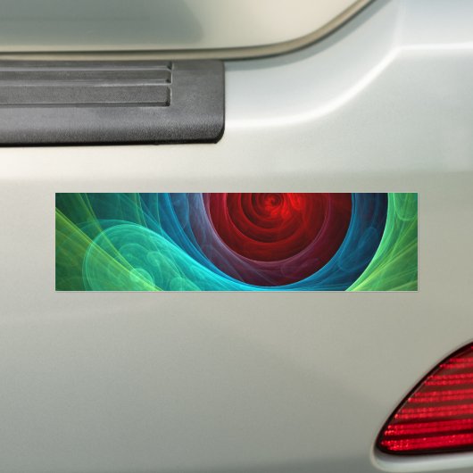 Red Storm Abstracte Art Bumpersticker (Op auto)