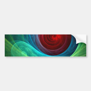 Red Storm Abstracte Art Bumpersticker