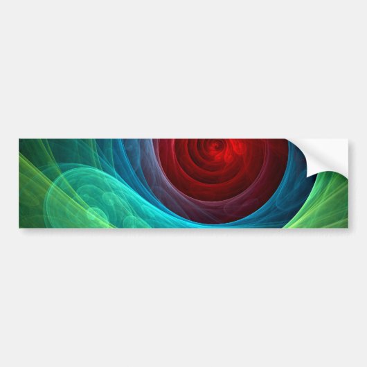 Red Storm Abstracte Art Bumpersticker (Voorkant)