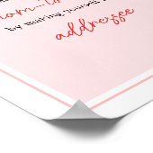 Red Strawberry Baby shower Envelope Station Poster (Hoek)