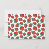 Red Strawberry Berry eerste verjaardag Kaart (Achterkant)