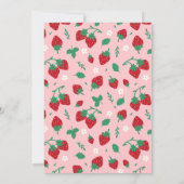 Red Strawberry Berry eerste verjaardag Kaart (Achterkant)
